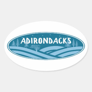 Adirondacks New York Outdoor Ovaler Aufkleber