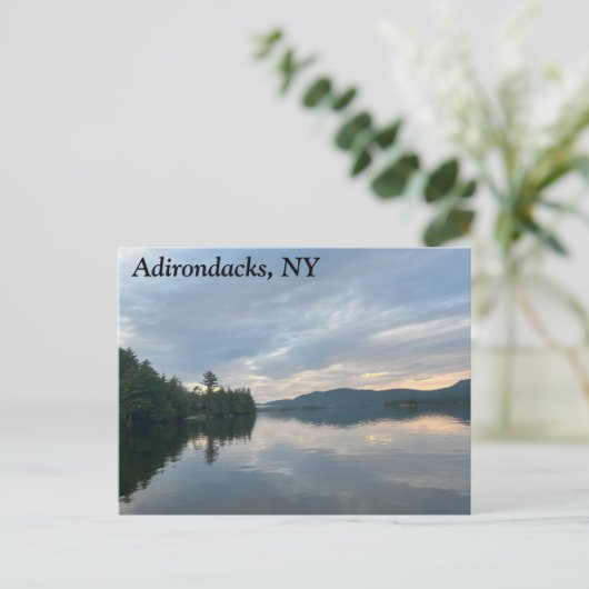 Adirondacks, NY Lake and Mountains Postcard Postkarte (Stehend Vorderseite)