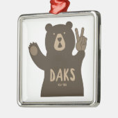 Adirondacks Peace Bären Ornament Aus Metall (Links)