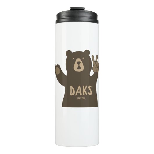 Adirondacks Peace Bären Thermosbecher (Vorderseite)