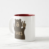 Adirondacks Peace Bären Zweifarbige Tasse (Vorderseite Links)