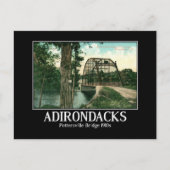 Adirondacks, Pottersville NY Bridge Vintag Postkarte (Vorderseite)