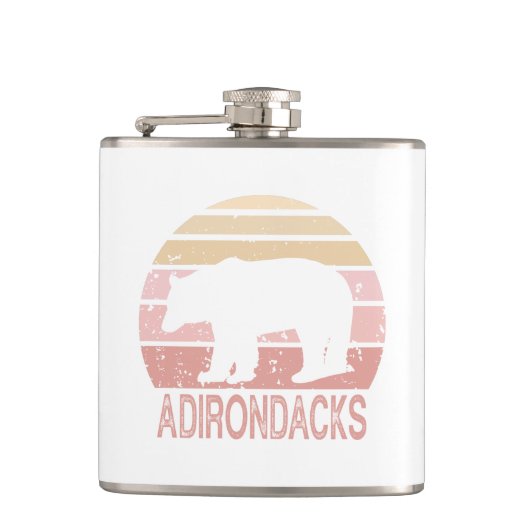 Adirondacks Retro Bär Flachmann (Vorderseite)