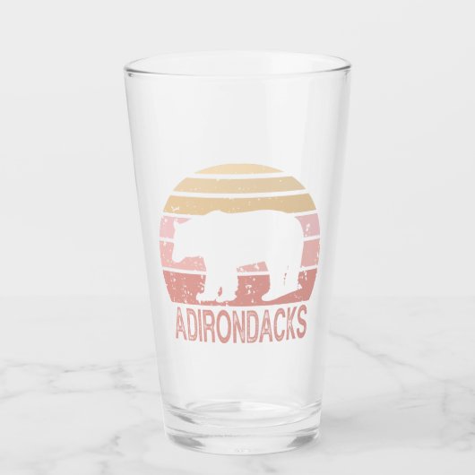 Adirondacks Retro Bär Glas (Vorderseite)