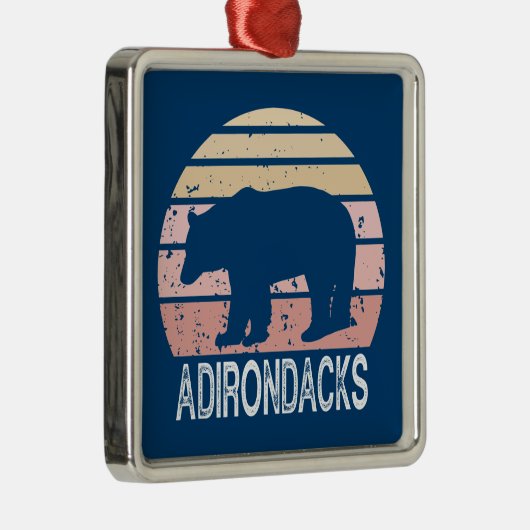 Adirondacks Retro Bär Ornament Aus Metall (Rechts)