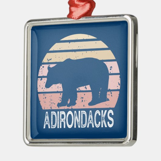 Adirondacks Retro Bär Ornament Aus Metall (Links)