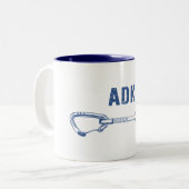Adirondacks Rock Climbing Quickdrag Zweifarbige Tasse (Vorderseite Links)