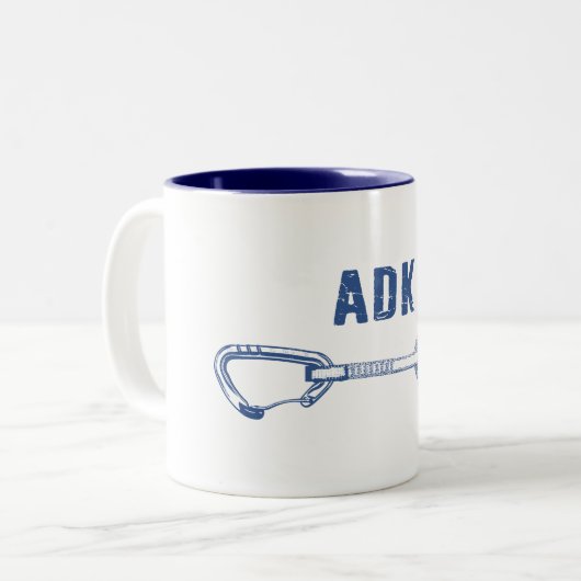 Adirondacks Rock Climbing Quickdrag Zweifarbige Tasse (Vorderseite Links)
