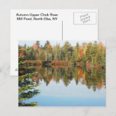 Adirondacks Upper Chub River Autumn Scene Postkarte (Vorne/Hinten)