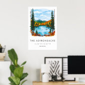 Adirondacks Watercolor National Park Poster (Heimbüro)