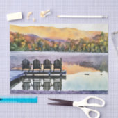Adirondak fall Heart Lake watercolor tissue paper Seidenpapier (Handwerk)