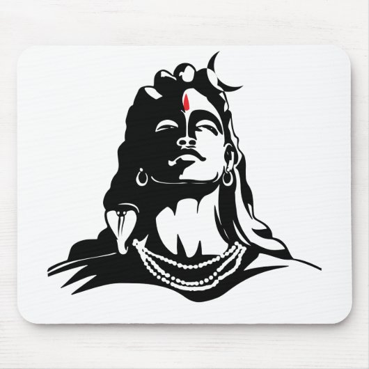 Adiyogi Mahadev OM Namah Shivaya Hindu Mousepad (Vorne)
