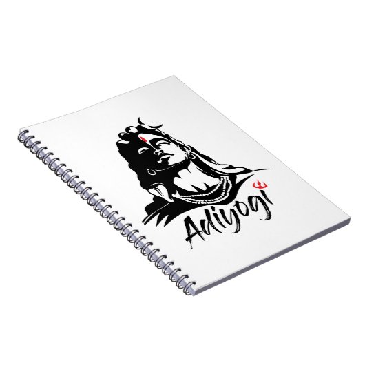 Adiyogi oder Adhi Yogi Shiva Mahadev Om hindisch Notizblock (Rechte Seite)