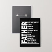 Adjektiv Vatertag Cooler Vater Definition Button (Vorderseite/Rückseite)