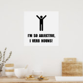 Adjektiv Verb Nouns Poster (Küche)