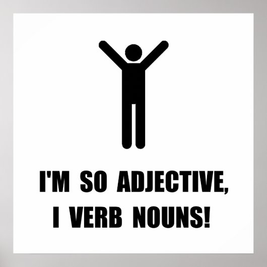 Adjektiv Verb Nouns Poster (Vorne)