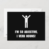 Adjektiv Verb Nouns Postkarte (Vorne/Hinten)