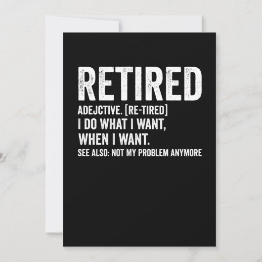 Adjektive Definition nicht mein Problem Anymbol Einladung (Vorderseite)