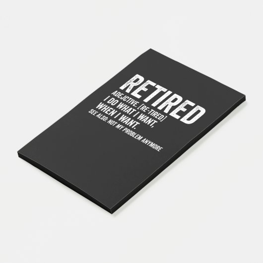 Adjektive Definition nicht mein Problem Anymbol Post-it Klebezettel (angewinkelt)