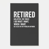 Adjektive Definition nicht mein Problem Anymbol Post-it Klebezettel (Vorderseite)