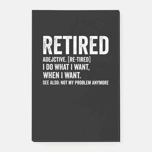 Adjektive Definition nicht mein Problem Anymbol Post-it Klebezettel (Vorderseite)