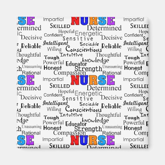 Adjektive der Krankenschwester Magnet (Vorne)