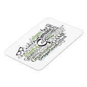 Adjektive Word Cloud beginnt mit Buchstabe G Magnet (Linke Seite)