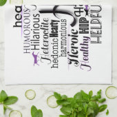 Adjektive Word Cloud beginnt mit Buchstabe H Küchentuch (Gefaltet)