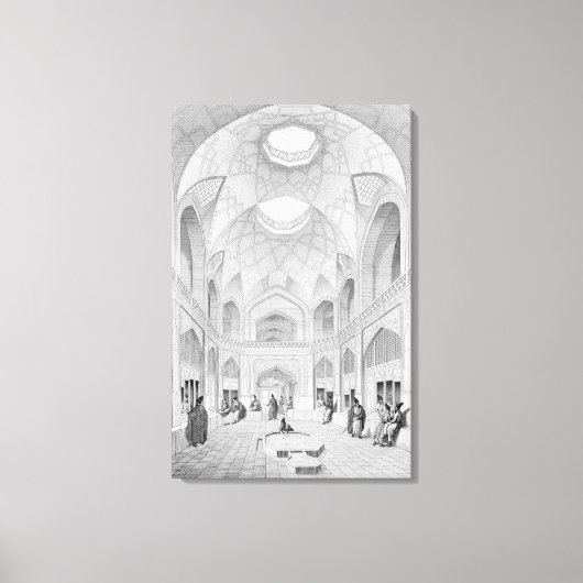 Adji Seid Hussein Bazaar, in Kashan, aus "Voyage" Leinwanddruck (Vorderseite)