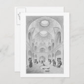 Adji Seid Hussein Bazaar, in Kashan, aus "Voyage" Postkarte (Vorne/Hinten)