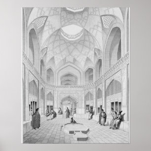Adji Seid Hussein Bazaar, in Kashan, from 'Voyage Poster