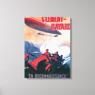 Adjudant Vincenot WWI Luftschiff-förderndes Plaka Leinwanddruck