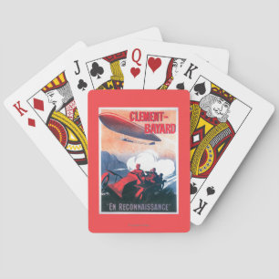 Adjudant Vincenot WWI Luftschiff Werbeplakat Spielkarten