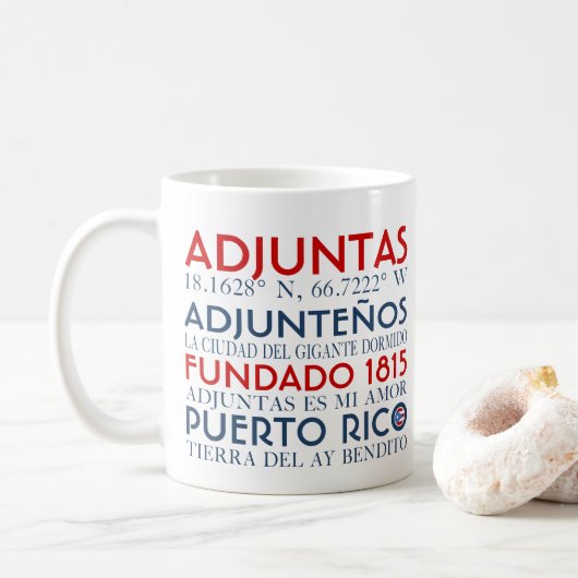 Adjuntas, Puerto Rico Kaffeetasse (Mit Donut)