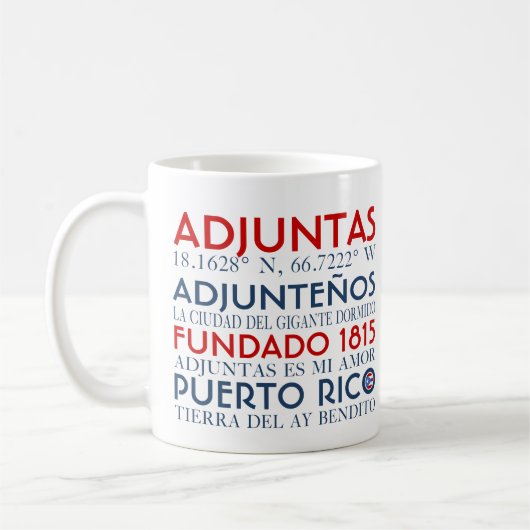 Adjuntas, Puerto Rico Kaffeetasse (Links)