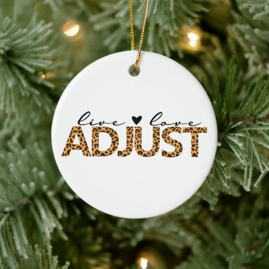 Adjust, Chiropractic Christmas Gift, Live-Liebe, Keramik Ornament (Baum)