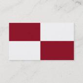 ADJUSTABLE Maroon & White Business Card Visitenkarte (Rückseite)