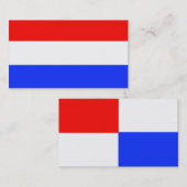 ADJUSTABLE rote, weiße und blaue Visitenkarte (Vorne/Hinten)