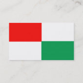 ADJUSTABLE rote, weiße und grüne Visitenkarte (Rückseite)