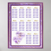 Adjustable Size Lavender and Purple Seating Chart Poster (Vorne)