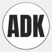 ADK - Adak Island Classic Round Sticker (Vorderseite)