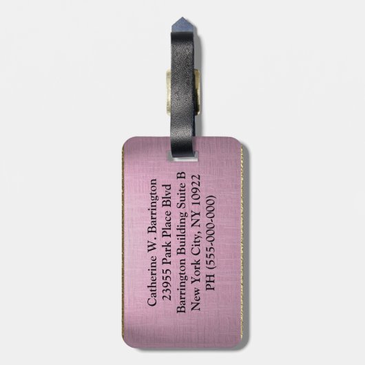 Adlam Spring Elegante Floral Gepäckanhänger (Rückseite vertikal)