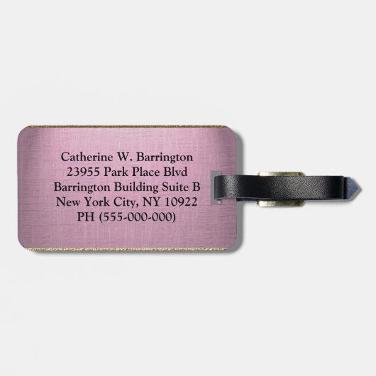 Adlam Spring Elegante Floral Gepäckanhänger (Rückseite horizontal)