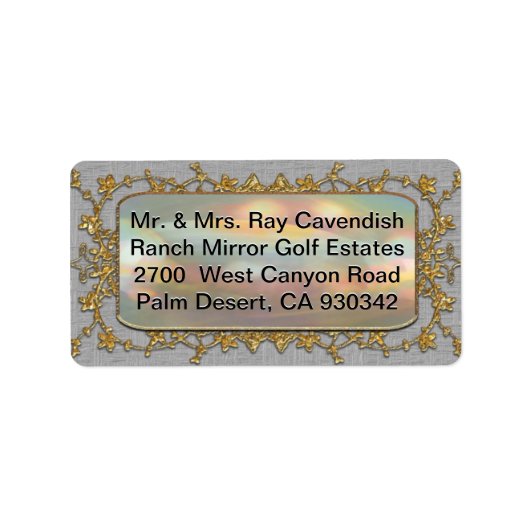 Adlamchelle Winter Elegant Adressaufkleber (Vorne)