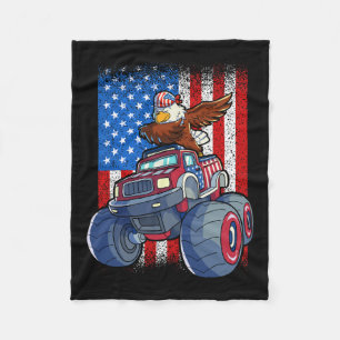 Adle Monster Truck 4. Juli Jungen amerikanische Fl Fleecedecke