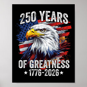 Adler 250 Jahre Amerikanisch 1776 2026 250. USA G Poster