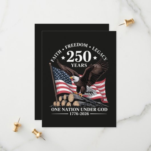 Adler 250. Jubiläum USA Save The Date (Vorderseite/Rückseite Beispiel)