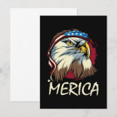 Adler 4. Juli Amerikaner Einladung (Vorne/Hinten)