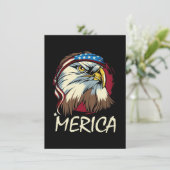 Adler 4. Juli Amerikaner Einladung (Stehend Vorderseite)
