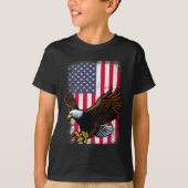 Adler 4. Juli US-Flagge American Patriotic Men T-Shirt (Vorderseite)